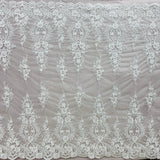 Embroidered Bridal Lace Net Mesh