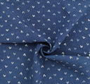 1 yarda de tela Jacquard Yoryu denim azul de rayón arrugado, material ligero para ropa, ancho 55/56"