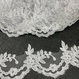 Beaded Corded Lace Trim 3" Wide