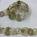 Beaded Corded Floral Lace Trim