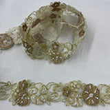 Beaded Corded Lace Trim 1.5" Wide