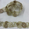 Beaded Corded Lace Trim 1.5" Wide