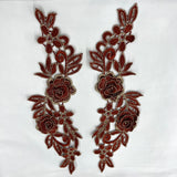 3D Floral Lace Applique Embroidered Net Mesh
