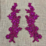 Beaded Floral Lace Applique
