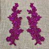 Beaded Floral Lace Applique
