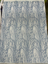 Galaxy Glitter Design Mesh Lace Polyester Fabric - Glitter Galaxy Pattern, 52-54" Width (1 Yard)