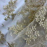 Embroidered Lace Net Mesh Bridal Fabric
