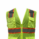 Tricot Reflective Vest with Liner - 10 Pack - 3.5oz  - 100% Polyester
