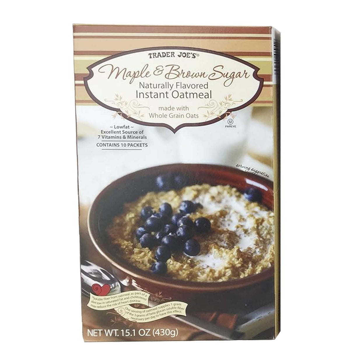 Trader Joe's Maple & Brown Sugar Naturally Flavored Instant Oatmeal