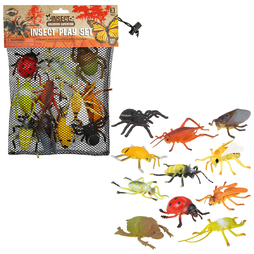 Insect Figures in Mesh Bag