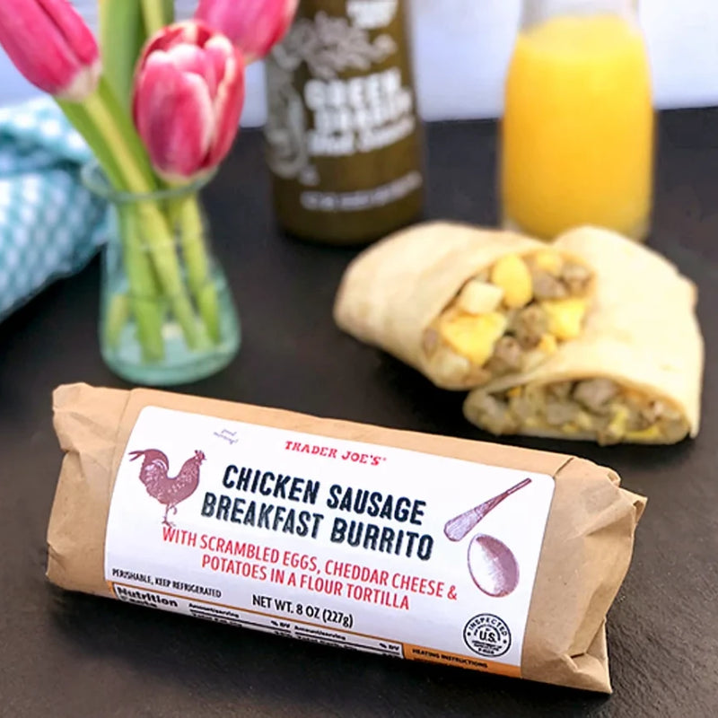 Hearty Chicken Sausage Breakfast Burrito with Eggs