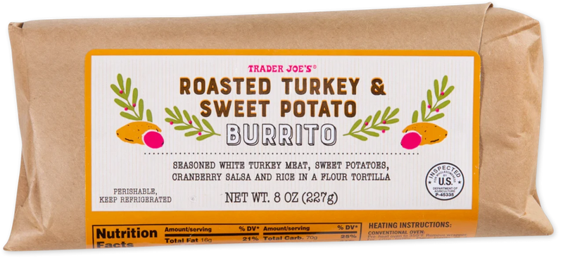 Roasted Turkey & Sweet Potato Burrito with Cranberry Salsa