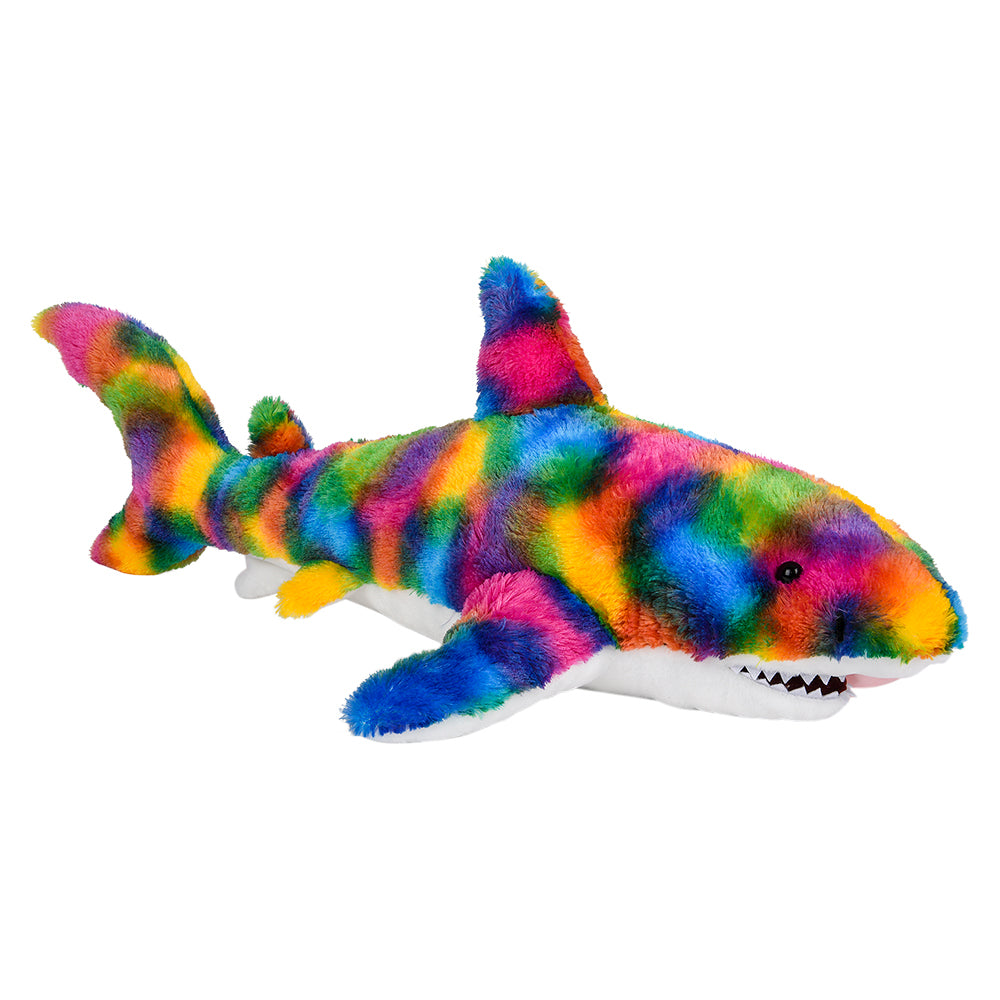 Rainbow Splatter Shark Plush