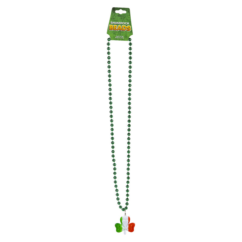 Irish Flag Shamrock Beads Necklace (1 DZ)