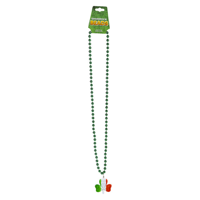 Irish Flag Shamrock Beads Necklace (1 DZ)