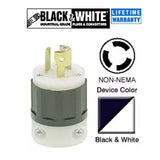 Non-NEMA Locking Plug Industrial Black White