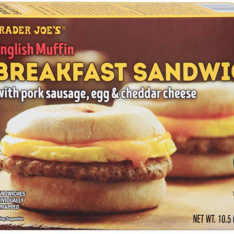 English Muffin Breakfast Sandwich Sausage Egg Cheese Frozen 10.5 Oz