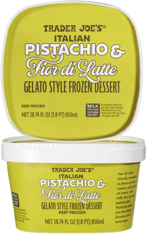 Italian Pistachio Fior di Latte Gelato Creamy Frozen Dessert 28.74 Fl Oz