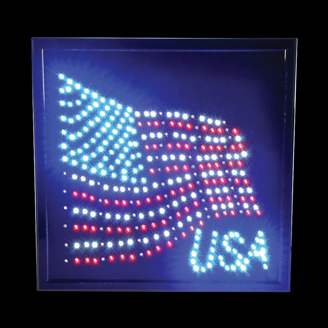 Light-Up USA Sign 14" x 18"