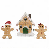 Lighted Gingerbread House Christmas Yard Decoration Set