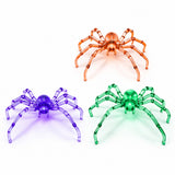 3 Pack Light Up Spider Halloween Decor Orange Green UV