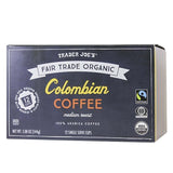 Trader Joe's Colombian Coffee Cups Fair Trade Organic 12 Cups