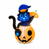 4.5FT Halloween Black Cat Inflatable Yard Decoration