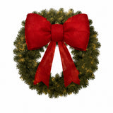 30" Lighted Christmas Garland with Red Bow Decor