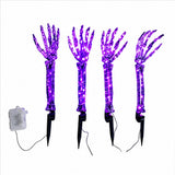 2 Pair Purple Light Ghost Hands Halloween Decoration