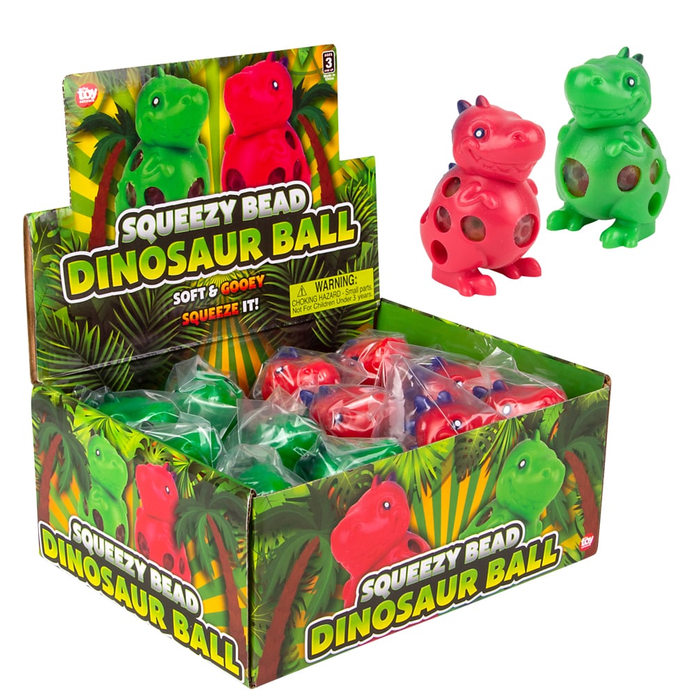 Squeezy Bead Dinosaur Ball (1 DSP)