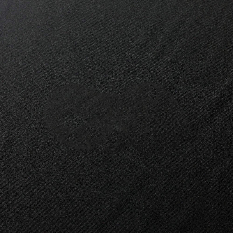 Double Side Interlock Sports Polyester Spandex Fabric - Solid Black, 60" Width, 280 GSM (1 Yard)