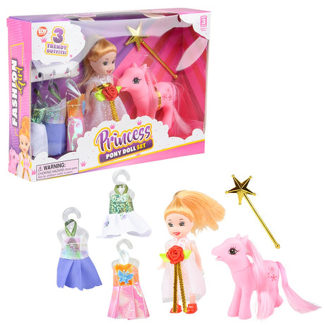 Princess Pony Doll Set (6 Pc)
