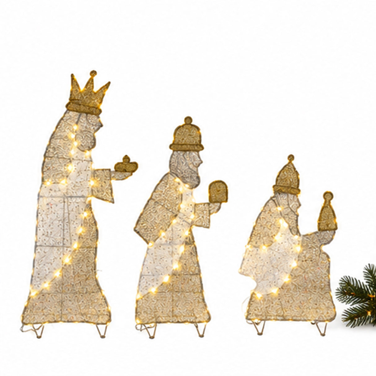 3-Piece Three Wise Men Nativity Yard Decoration Set