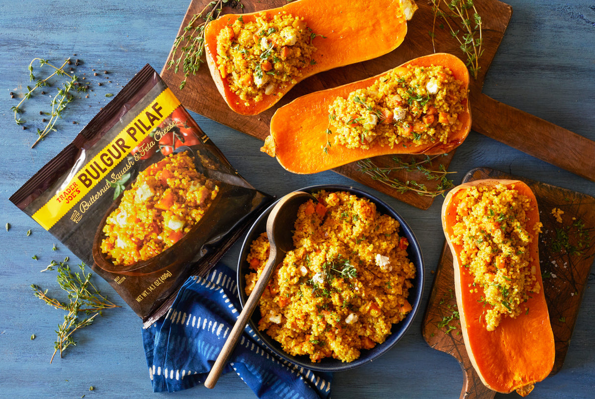 Bulgur Pilaf with Butternut Squash & Feta Cheese Ready Meal 14.1 Oz