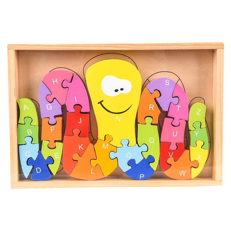 Wooden Octopus Letter Puzzle