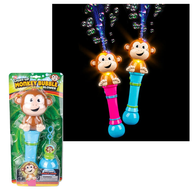 Monkey Light-Up Bubble Blower