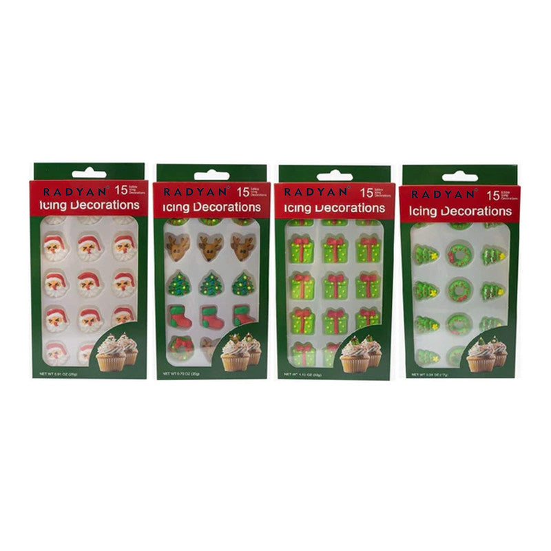 Christmas Edible Cake Decorations Candy Cupcake Topper