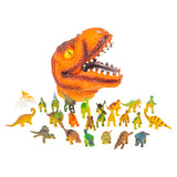 Dinosaur Set With T-Rex Head Case (24 PC)