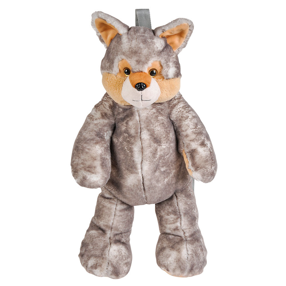 Plush Wolf Backpack 20"