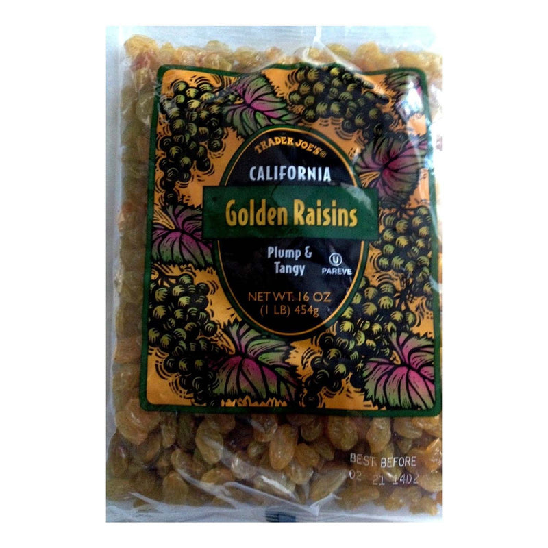 Trader Joe's California Golden Raisins, Plump & Tangy /16 Oz, 454g
