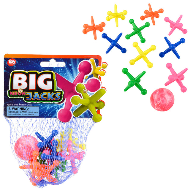Big Neon Jacks Set 1.75" (1 DZ)
