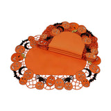 20 Inches XIA Home Fashions Tabletop Jack-o-Lantern Placemat 4-Pack Halloween Decor