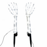 Cool White Light Ghost Hands Halloween Decor 1 Pair Set