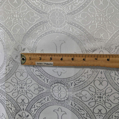 Church Metallic Cross Polyester Brocade Fabric - Metallic Cross Jacquard 58/59" Width (1 Yard)
