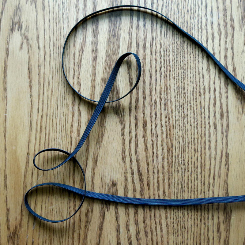 1/4" Wide Black Braided Elastic Trim