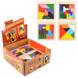 Wooden Tangram Puzzles (24 Pc Display)