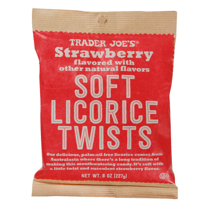 Trader Joe's Soft Strawberry Licorice Twists Sweet & Chewy 8 Oz
