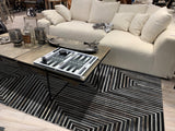 Patchwork PCH212 Black 100 Percent Hairon Leather Fabric - Black Base With Brown, Ivory & Grey Patchwork, 12' X 14' (1 Piece)