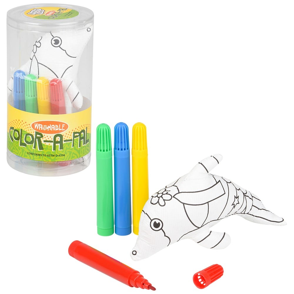 Color-A-Pal Dolphin Plush (1 PC)