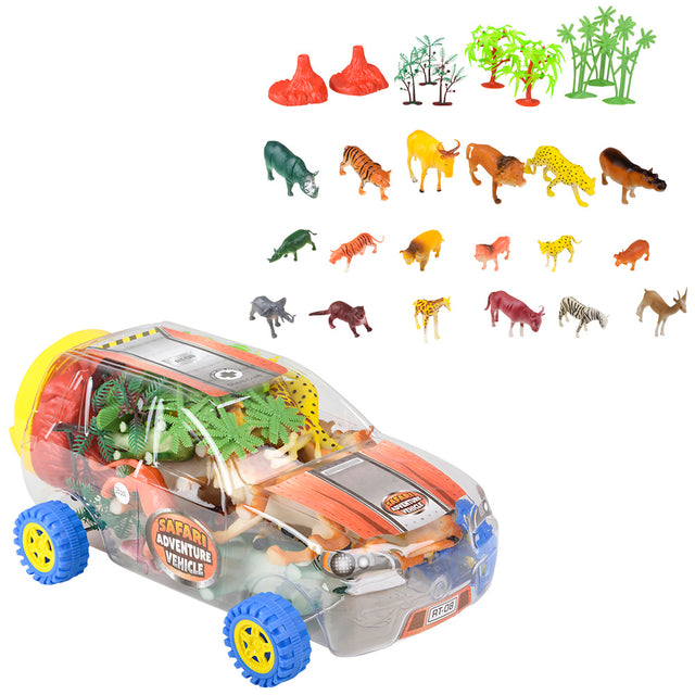 Safari Clear Vehicle Toy Set